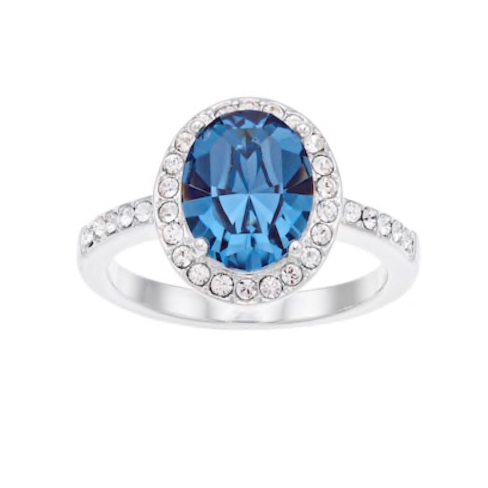 Brilliance Azure Ring Swarovski Crystals 27$